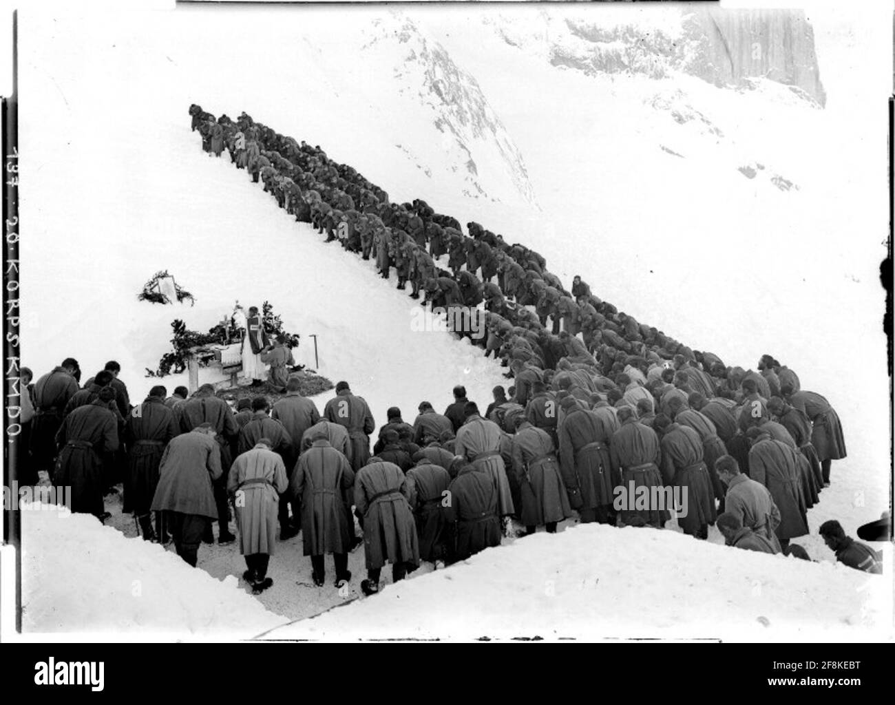 Feldmasse in 2,600 m Höhe; Dolomitenfront, Trentino, Fiemme-Tal; Fotograf: 20. Korpskomando. Stockfoto