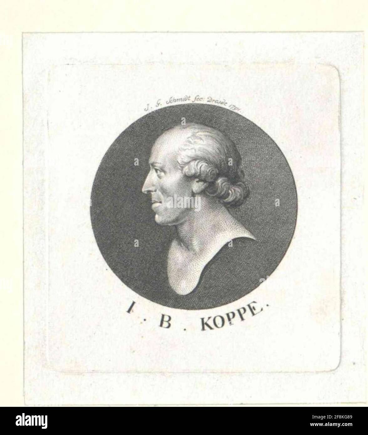 Koppe, Johann Benjamin. Stockfoto