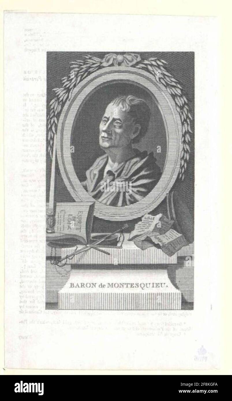 Montesquieu, Charles Baron der gezüchteten und. Stockfoto