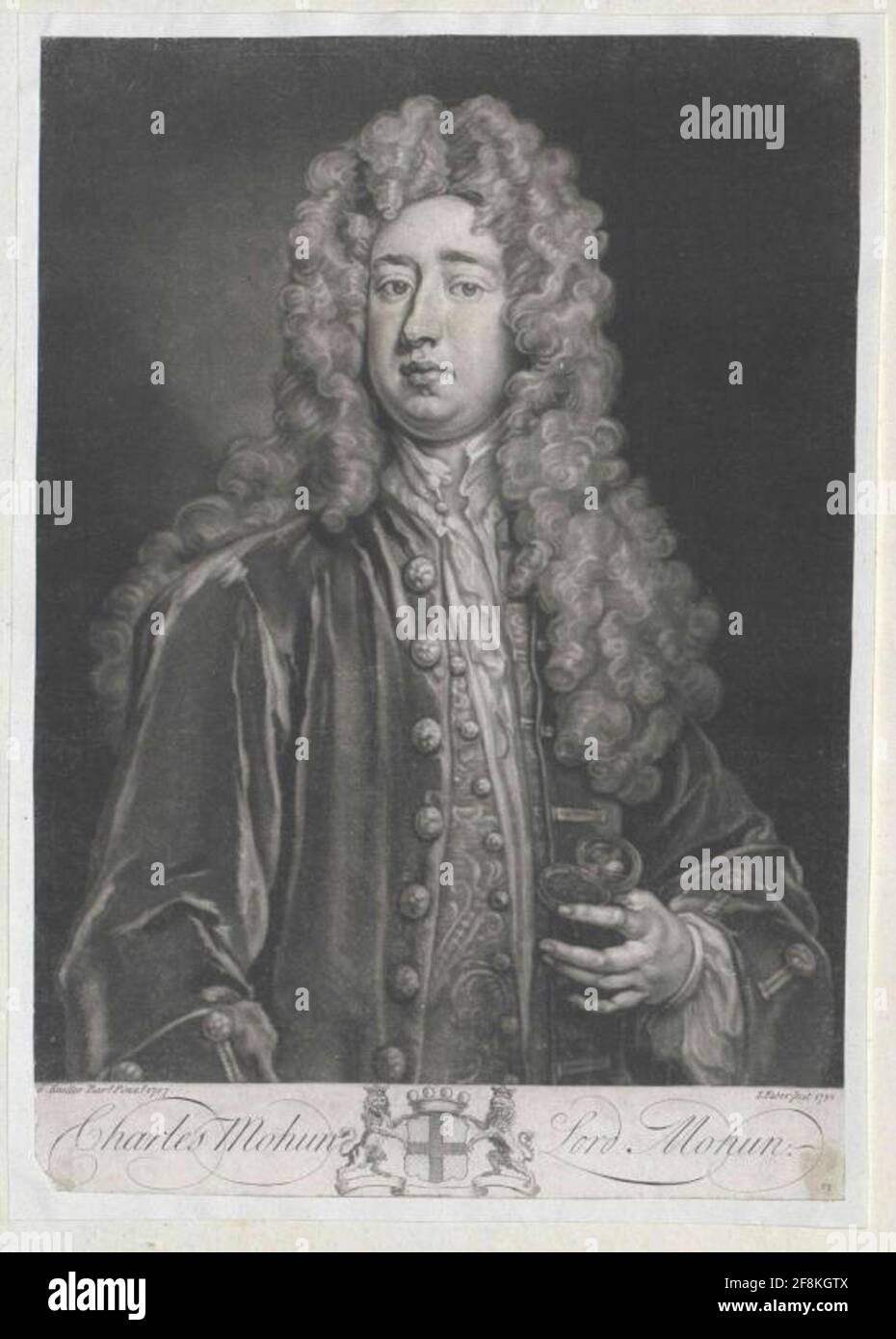 Mohun, 4. Baron Mohun of Okehampton, Charles . Stockfoto