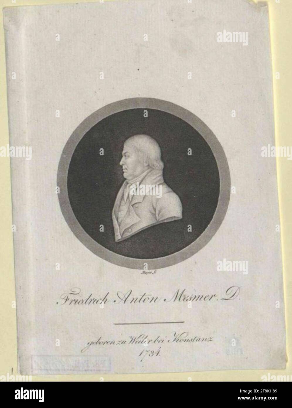 Mesmer, Franz Anton . Stockfoto