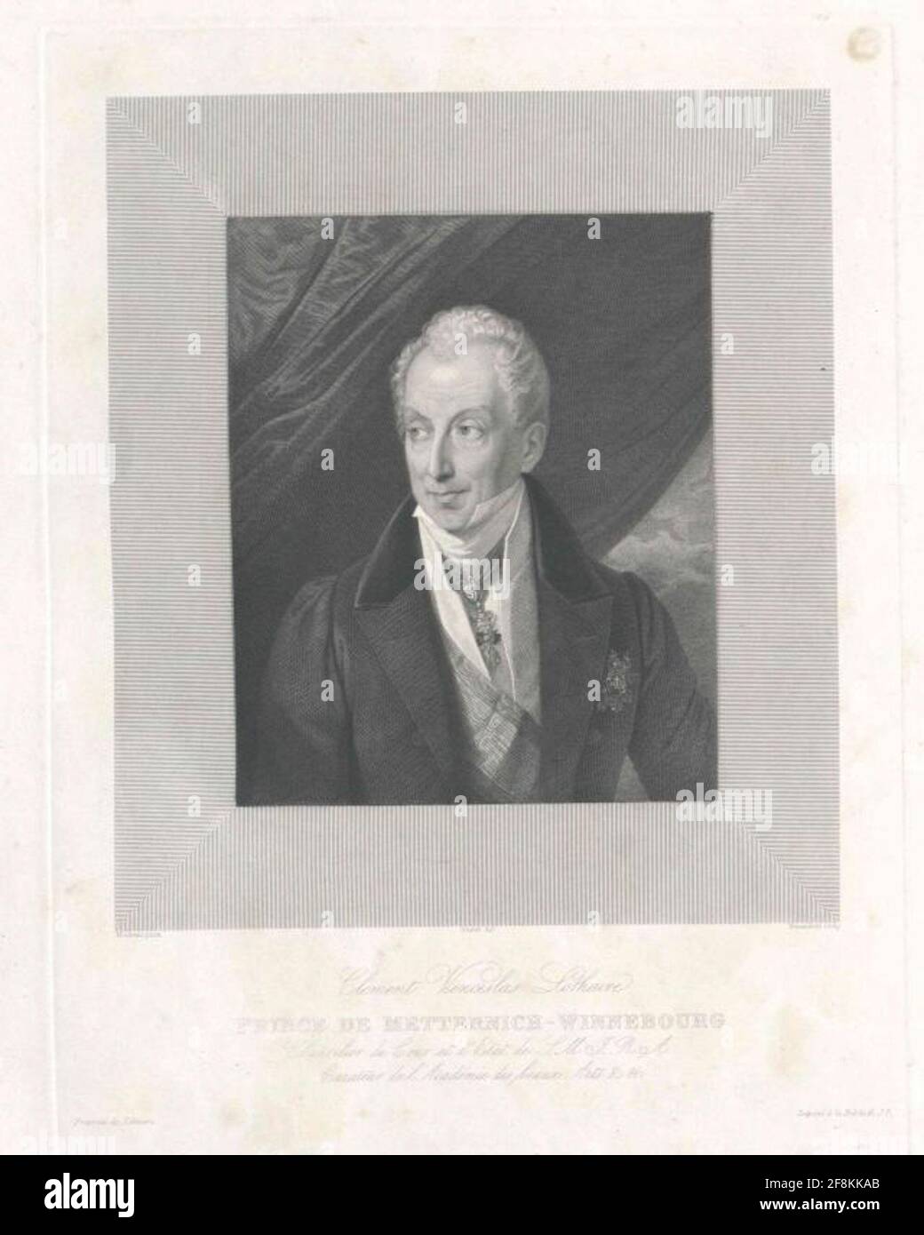 Metternich-Winnburg, Klemens Wenzel Lothar Prinz von Tommaso Benedetti nach Gemälden von Giuseppe Molteni Stockfoto