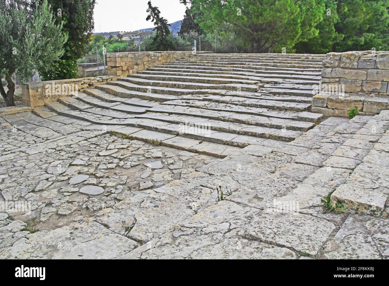 Theater des Palastes von Knossos auf Kreta, Griechenland Stockfoto