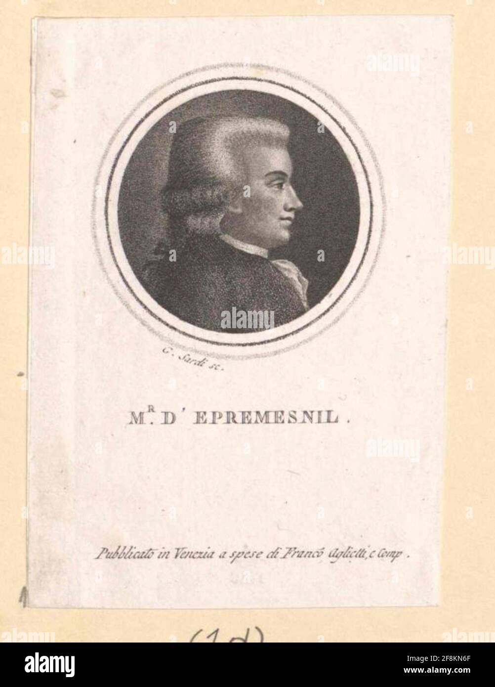 Spréménil, Jean Jacques Duval D '. Stockfoto