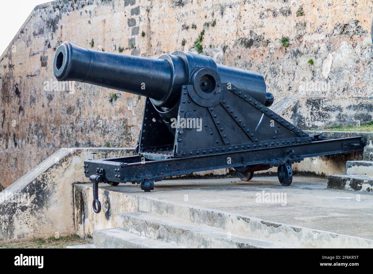 Kanone auf Schloss Castillo de Jagua, Kuba Stockfoto