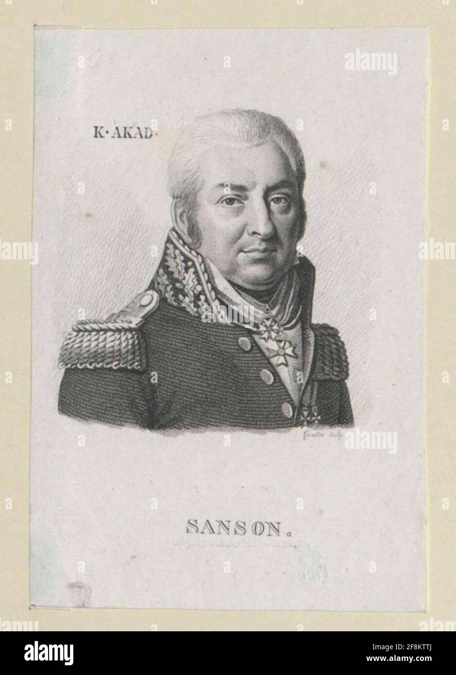 Sanson, Nicolas Antoine. Stockfoto