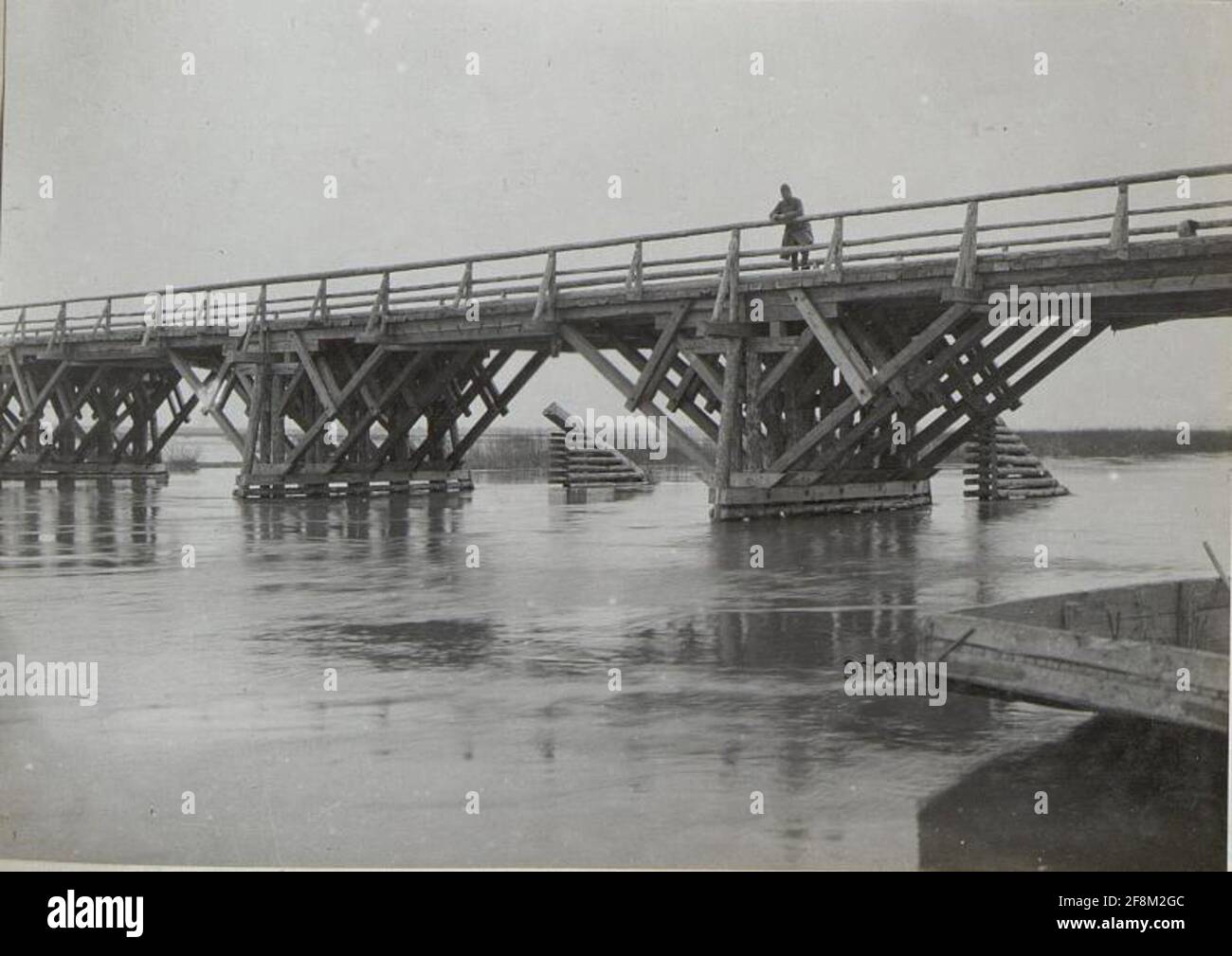 Eröffnung der Linsingen-Brücke, wahrscheinlich in der Nähe von Kowel. Stockfoto