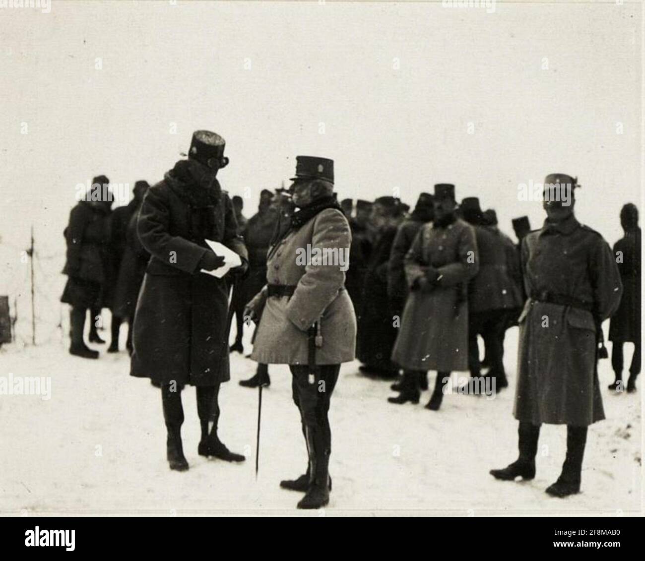 Erzherzog Friedrich bei der 11. Armee: Bei K.J. Division .in Serrada. . Stockfoto