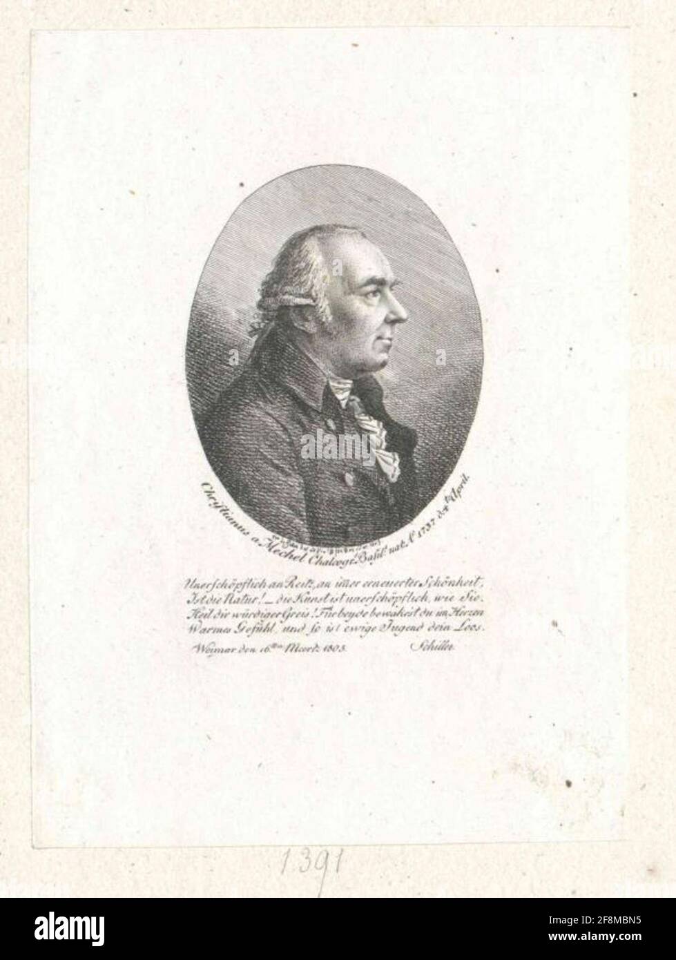 Mechel, Christian von Stecher: Haller von Hallerstein, Christoph Jakob Wilhelm Carl Joachim Stockfoto