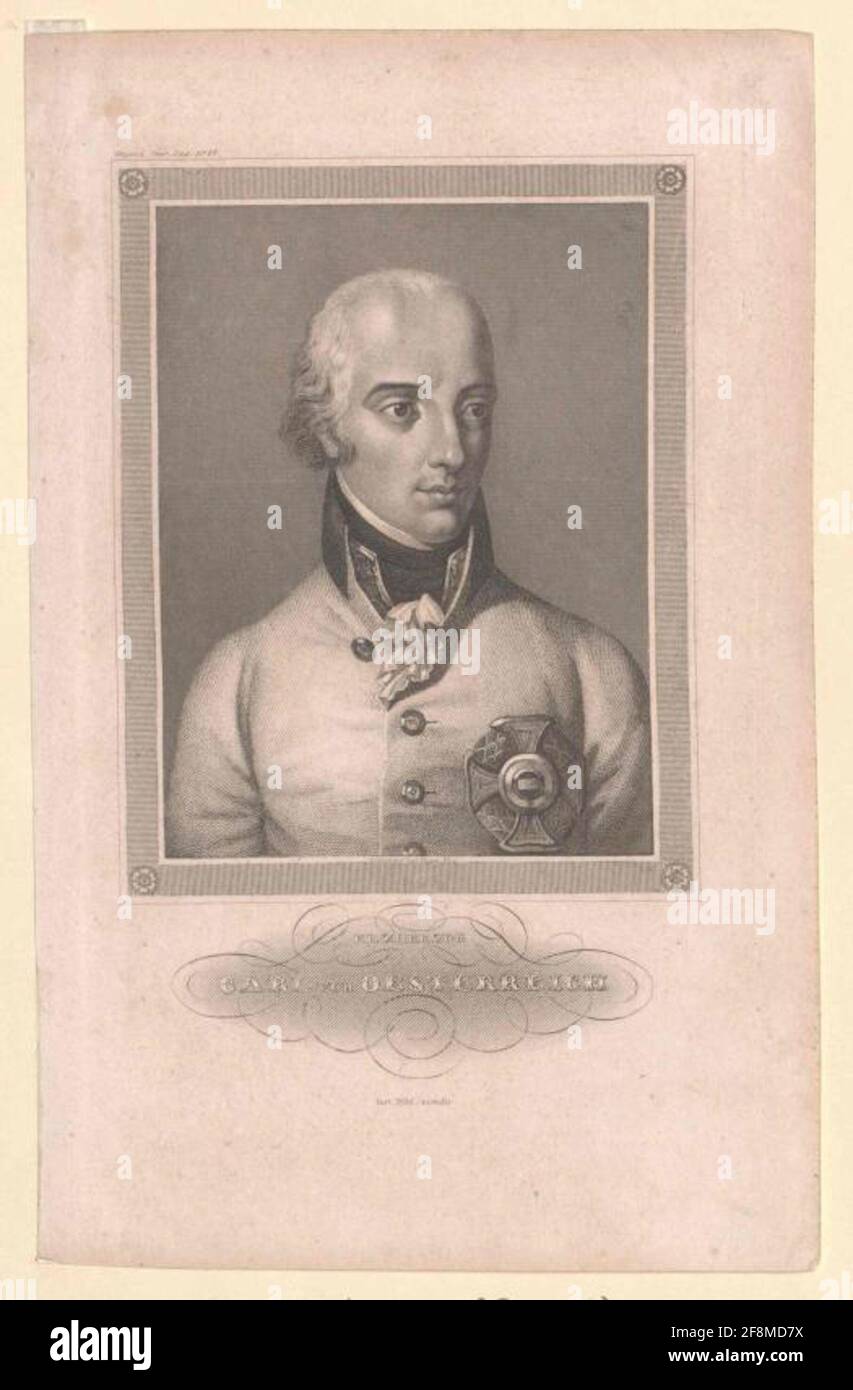 Karl, Erzherzog von Österreich Herausgeber: Bibliographisches Institut Dating: 1839/1855 Stockfoto