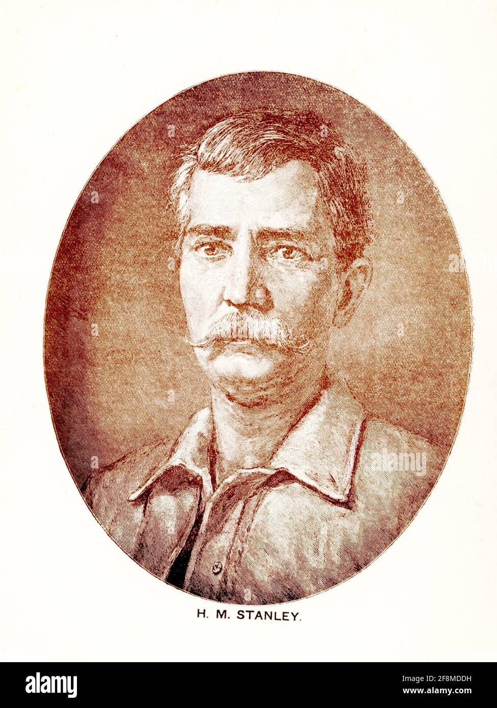 David Livingstone (1813-1873) war ein schottischer Missionar und Entdecker in Afrika. Er entdeckte Victoria Falls im Jahr 1855. Als es eine Zeit lang keine Nachrichten von ihm gab, wurde der britische Entdecker Henry Morton Stanley (1841–1904) geschickt, um ihn zu finden. Er tat dies am 10. November 1871 im kleinen Dorf Ujiji in Tansania, in der Nähe des Tanganjikasees. Stockfoto