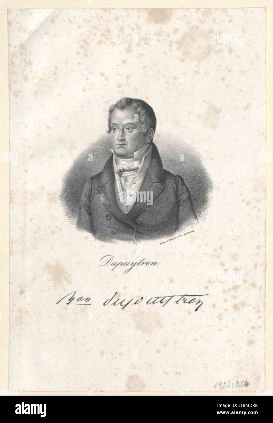 Dupuytren, Guillaume de. Stockfoto