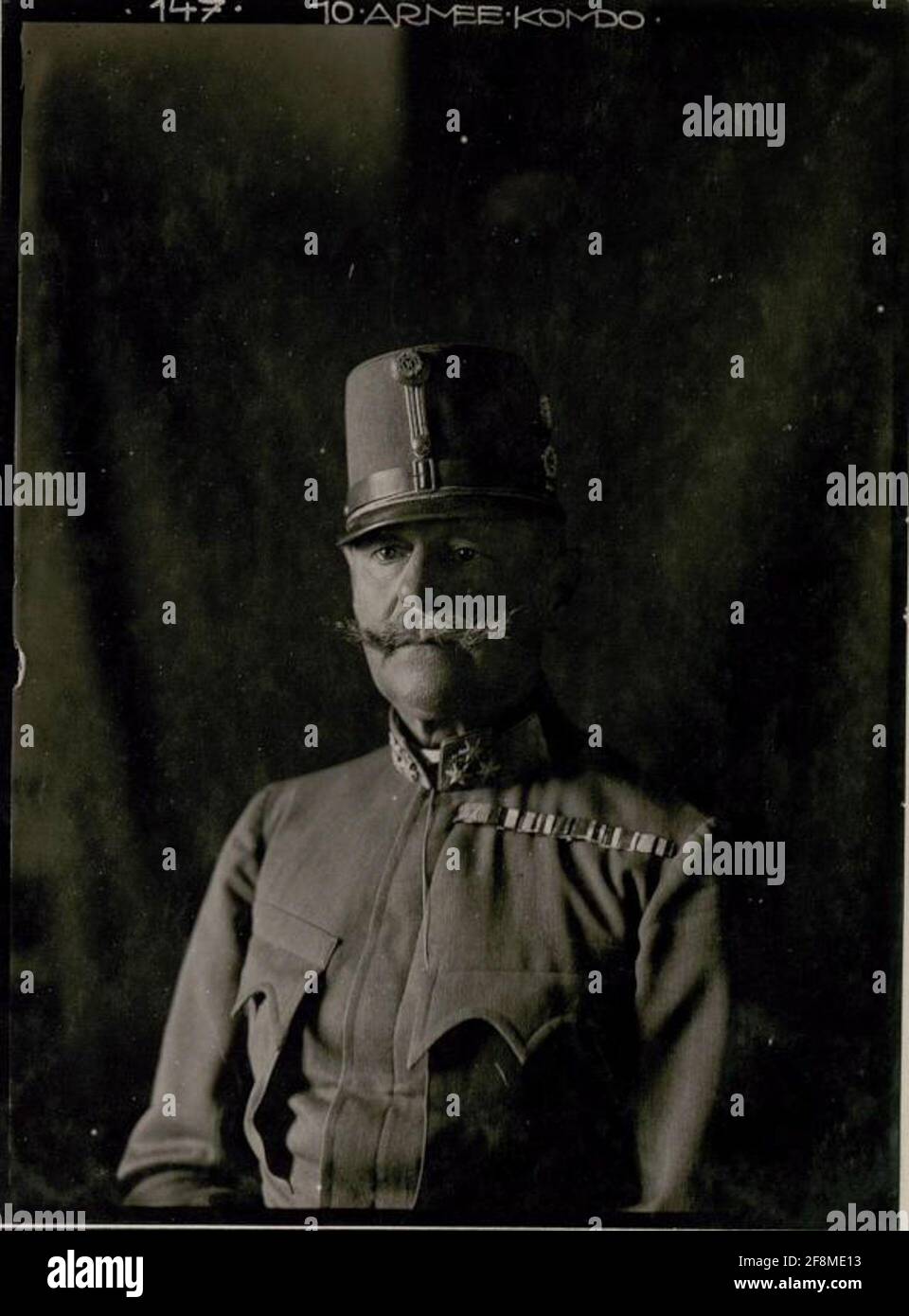 Kriegsminister Krobatin (Kommandant der 10. Armee). Stockfoto