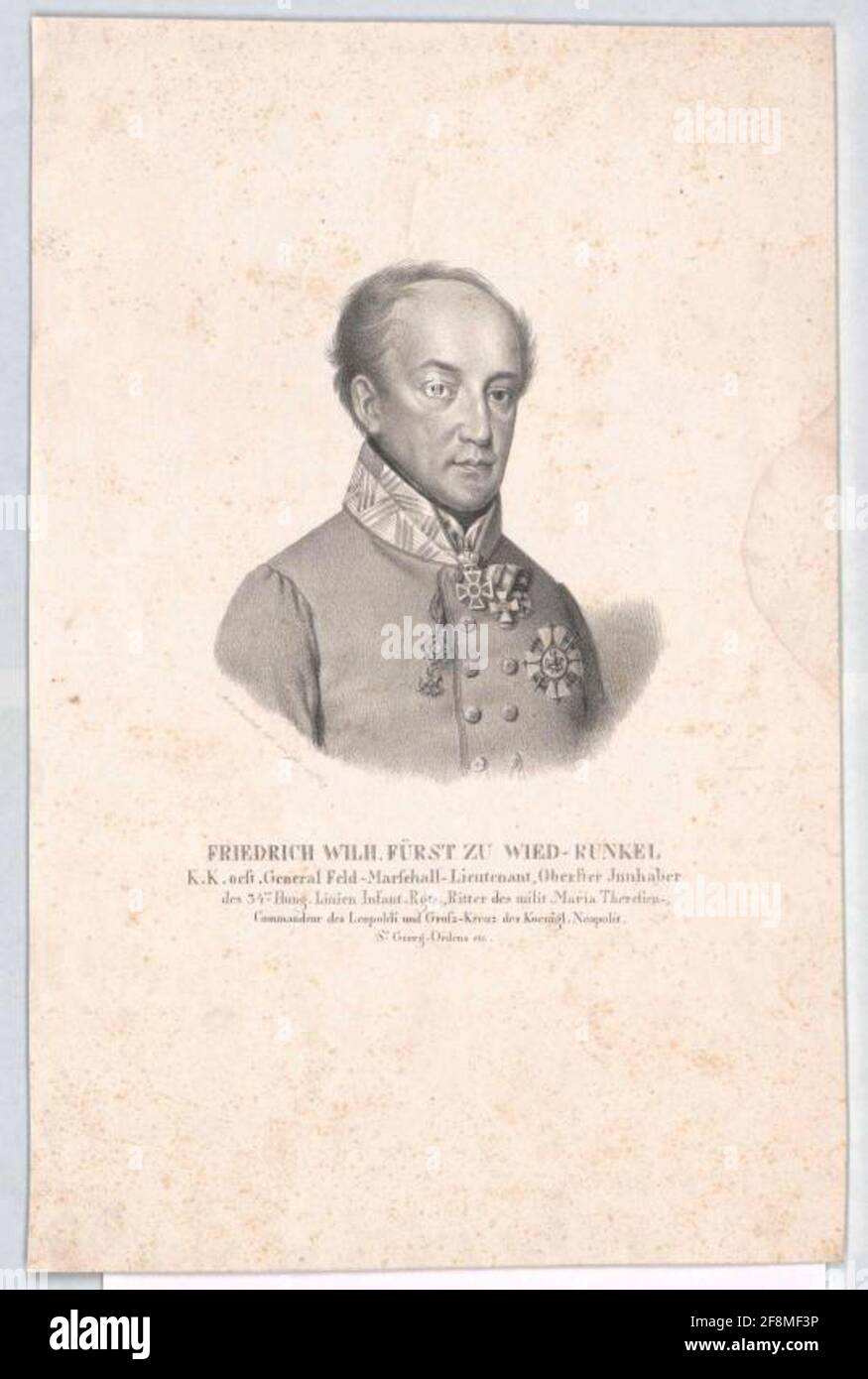 Wied-Runkel, Friedrich Ludwig Prinz. Stockfoto