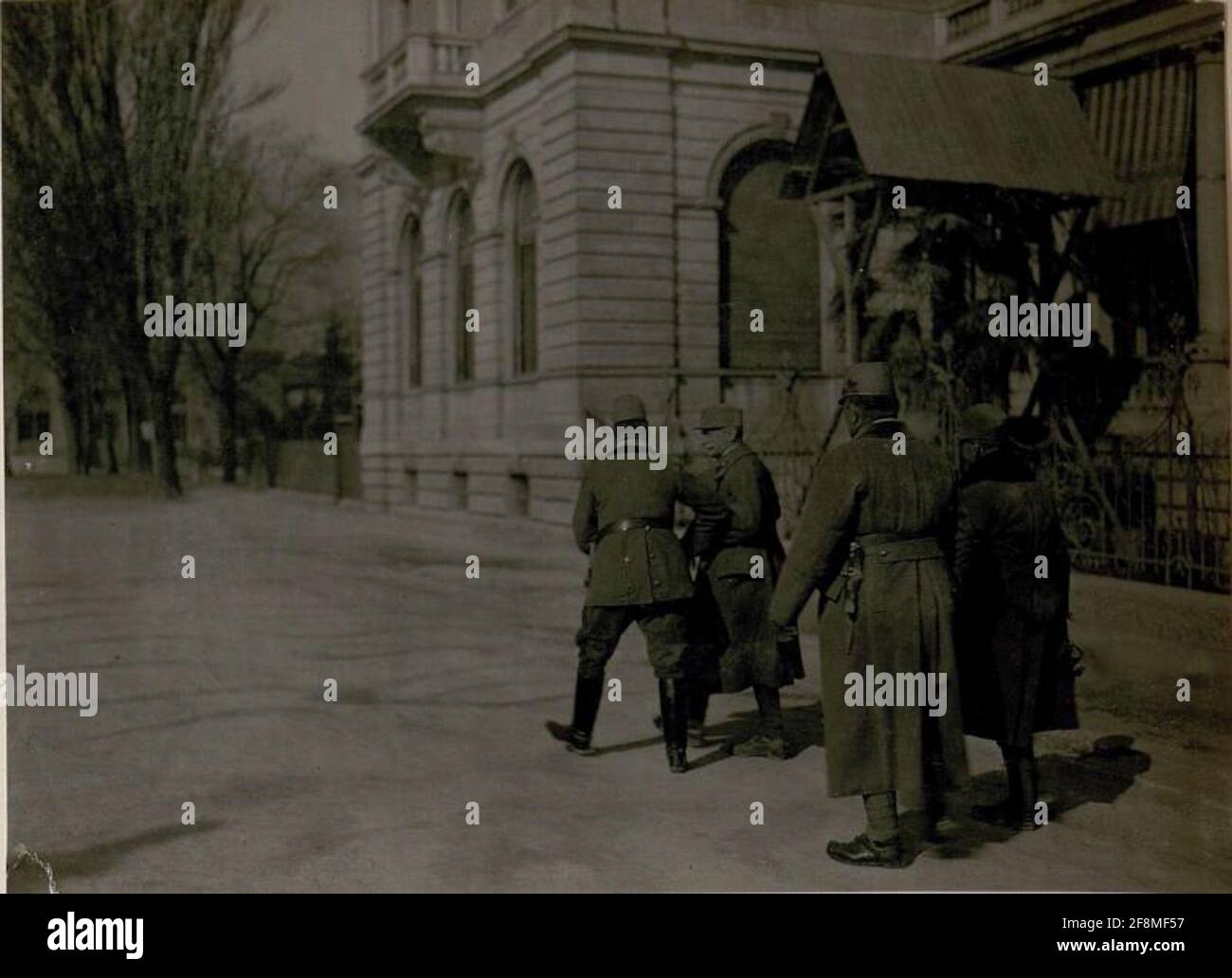 Besuch seiner Exzellenz Feldmarschall Hötzendorf beim 10. Armeekommando. Stockfoto