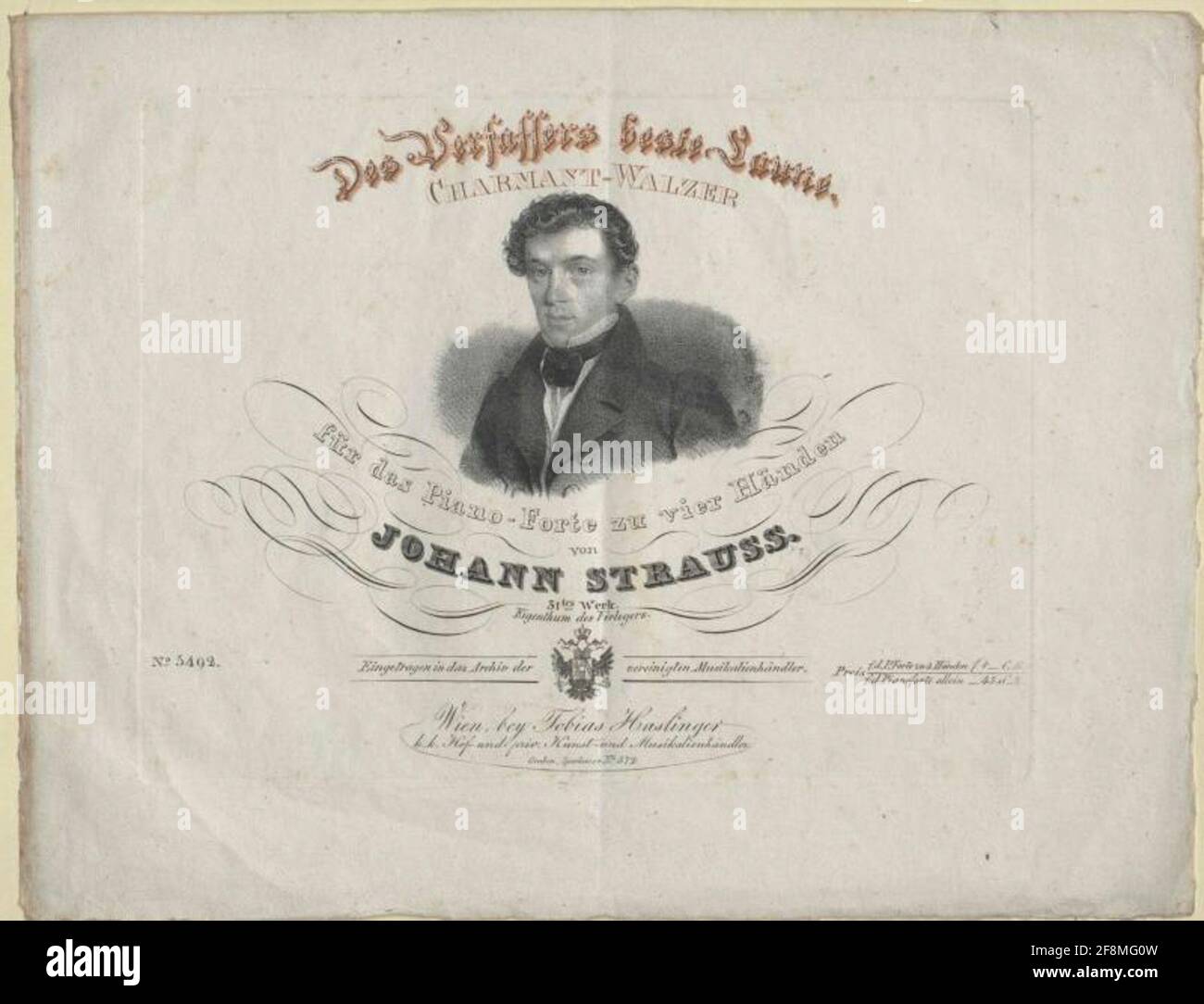 Strauss, Johann. Stockfoto