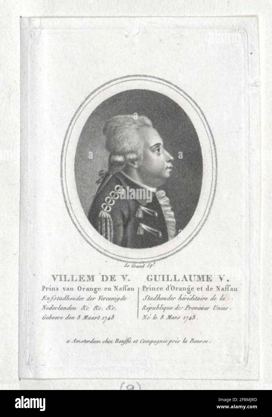 Wilhelm V., Fürst von Orania-Nassau. Stockfoto