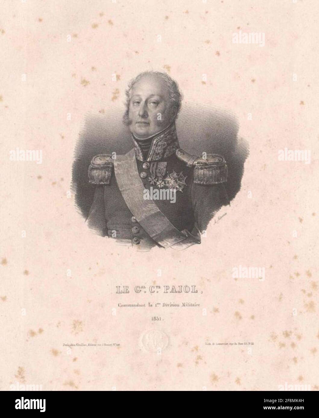 Pajol, Claude Pierre Comte. Stockfoto