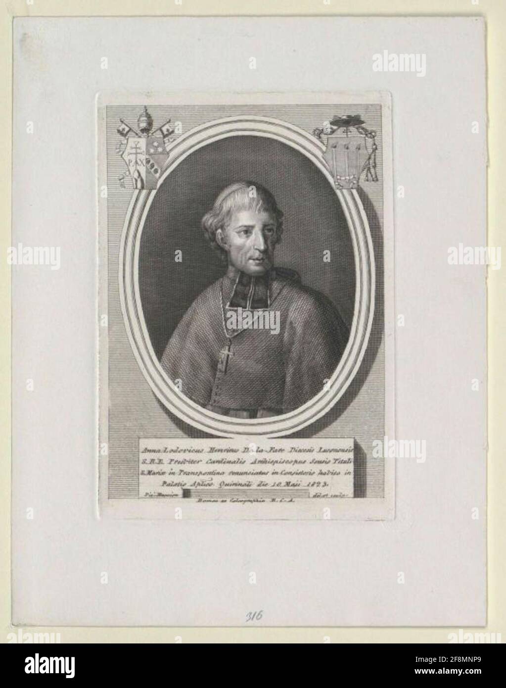 La Fare, Louis-Henri de Erzbischof von Sens Kardinal. Stockfoto