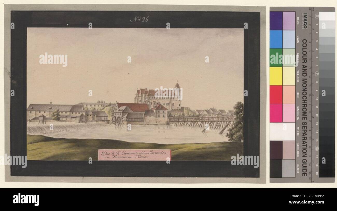 Der K. K. Camerallock Brandeis in den Kaukreisen. Stockfoto