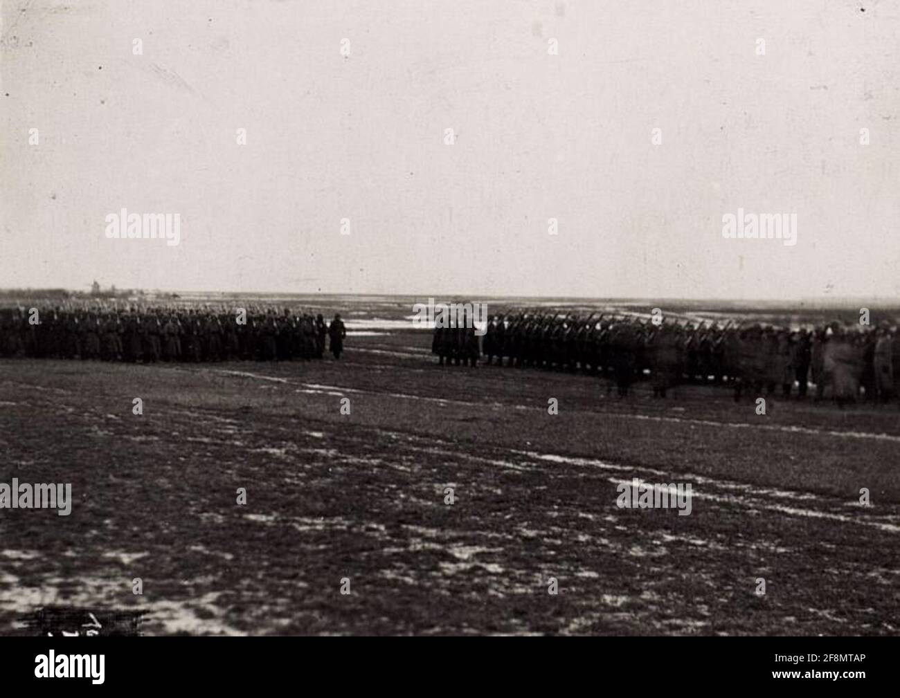 Defilieren Sie die deutschen Truppen bei der 2. Infanteriedivision. Stockfoto
