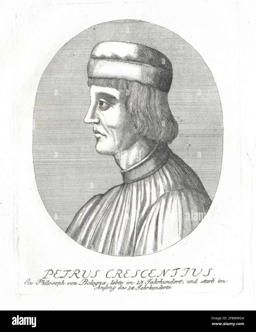 Crescentiis, Petrus. Stockfoto