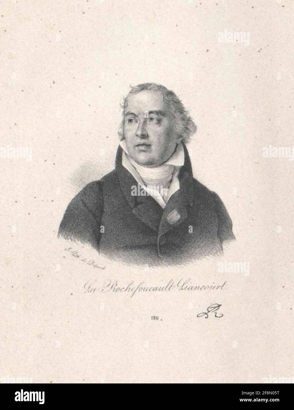 La Rochefoucauld-Liancourt, François Alexandre Frédéric Duc de. Stockfoto