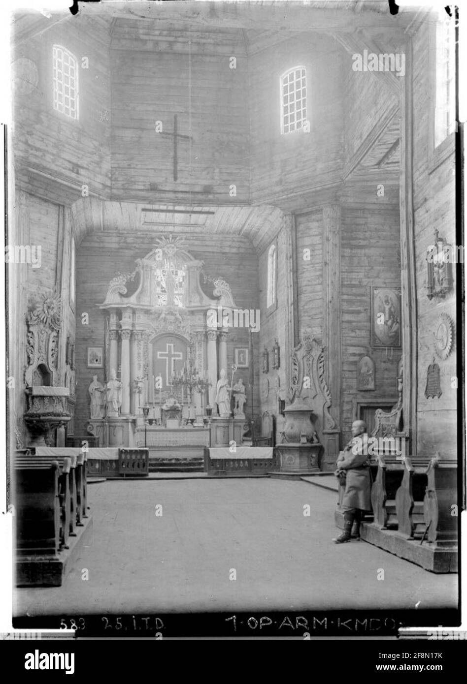 Michnov Holzkirche; Russland, heutiges Polen; Fotograf: Operationskommando, 25. Infanterie Truppen Division. Stockfoto