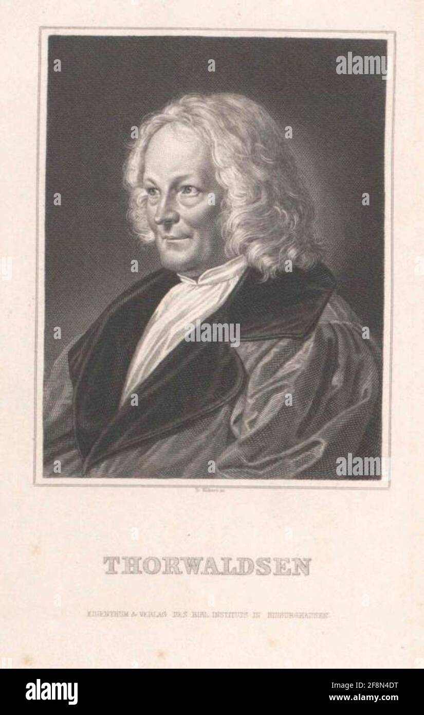 Thorvaldsen, Bertel Stecher: Kühner, Traugott Verlag: Bibliographisches Institut: Hildburghausen Stockfoto