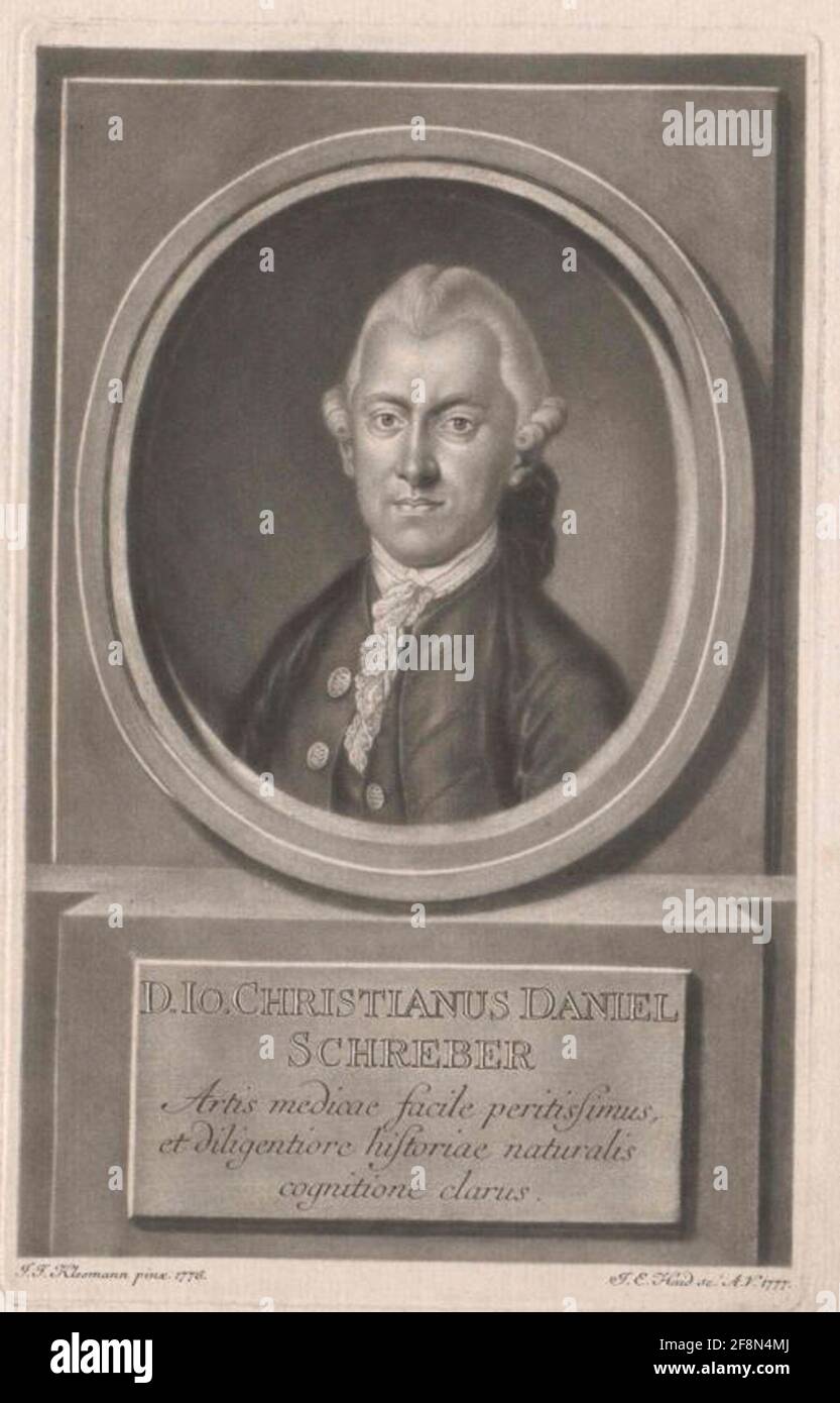 Schreber, Johann Christian Daniel . Stockfoto