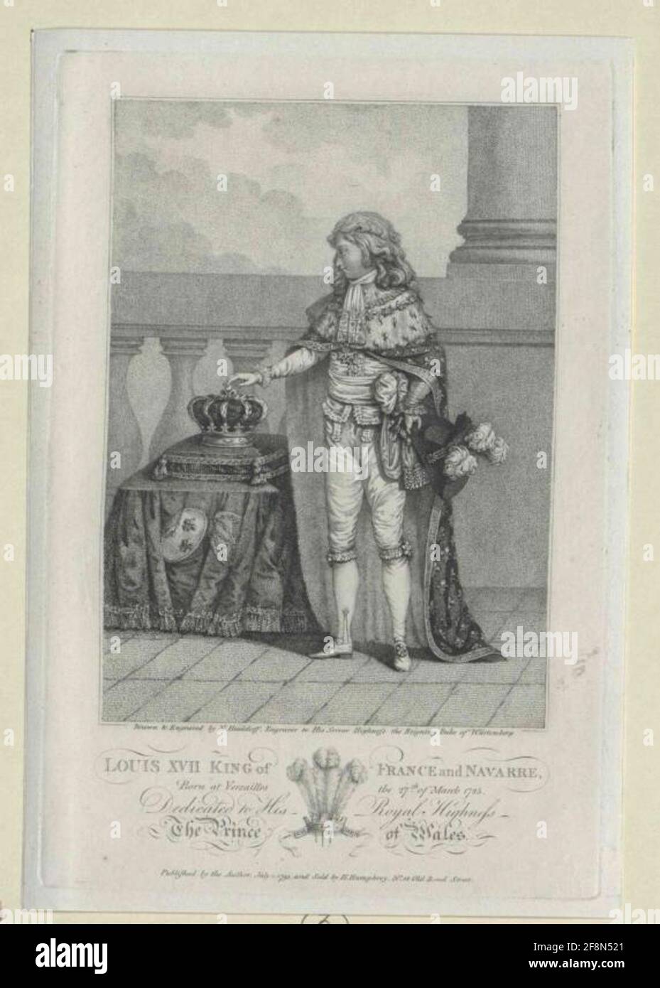 Ludwig XVII., Dauphin von Frankreich Zeichner: Heideloff, Nicolaus Innocentius Wilhelm Clemens Vanradier: Heideloff, Nicolaus Innocentius Wilhelm Clemens Vanverleger: Humphrey, Hannah Verlagsort: London Stockfoto