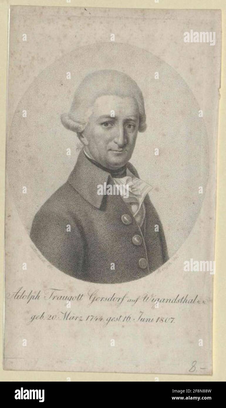 Gersdorf am Wigandsthal, Adolf Traugott. Stockfoto