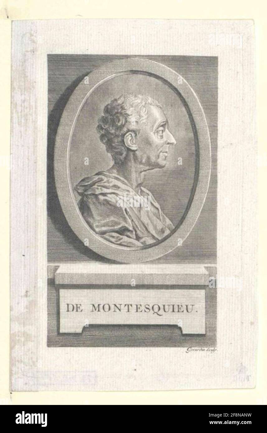 Montesquieu, Charles Baron der gezüchteten und. Stockfoto