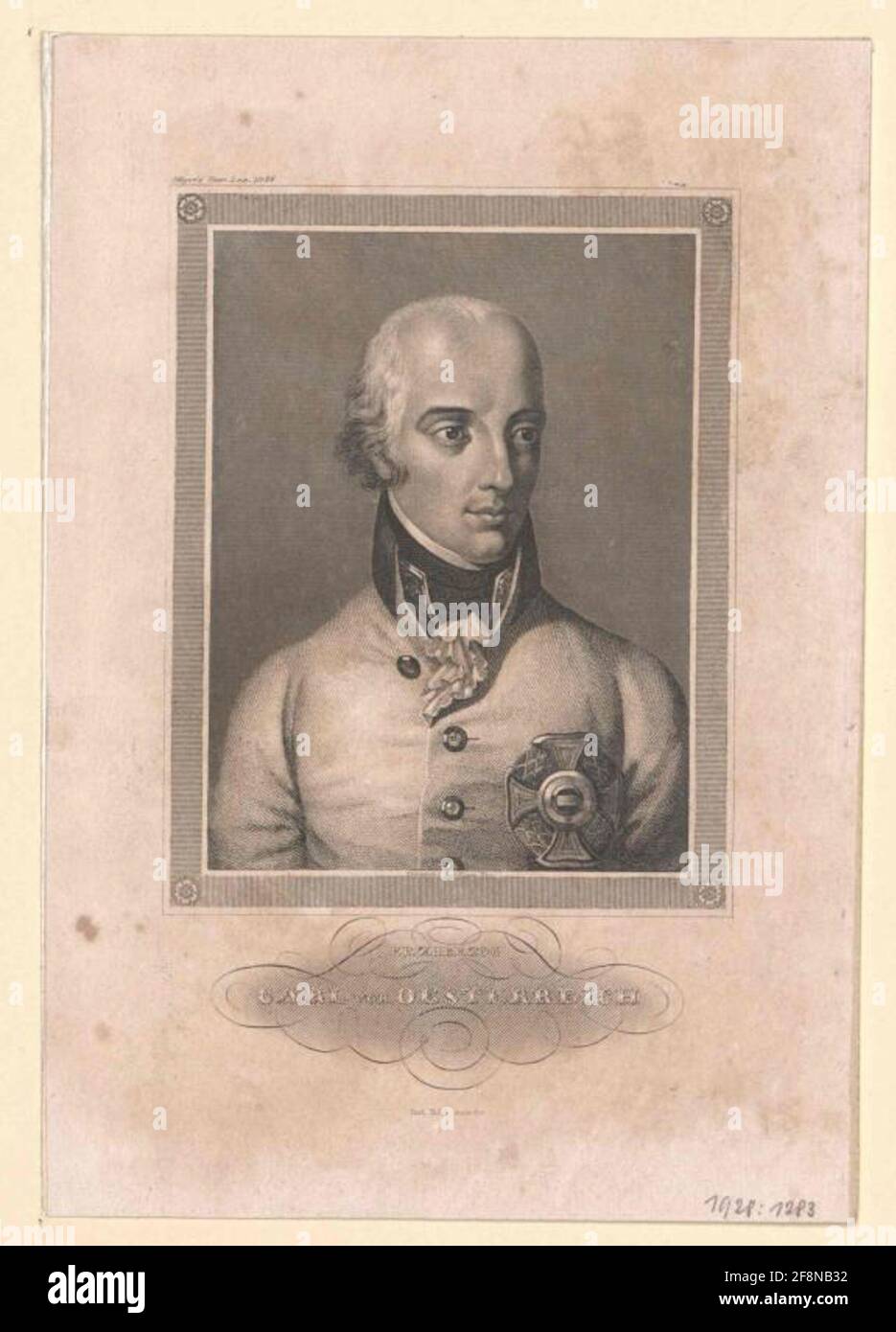 Karl, Erzherzog von Österreich Herausgeber: Bibliographisches Institut Dating: 1839/1855 Stockfoto