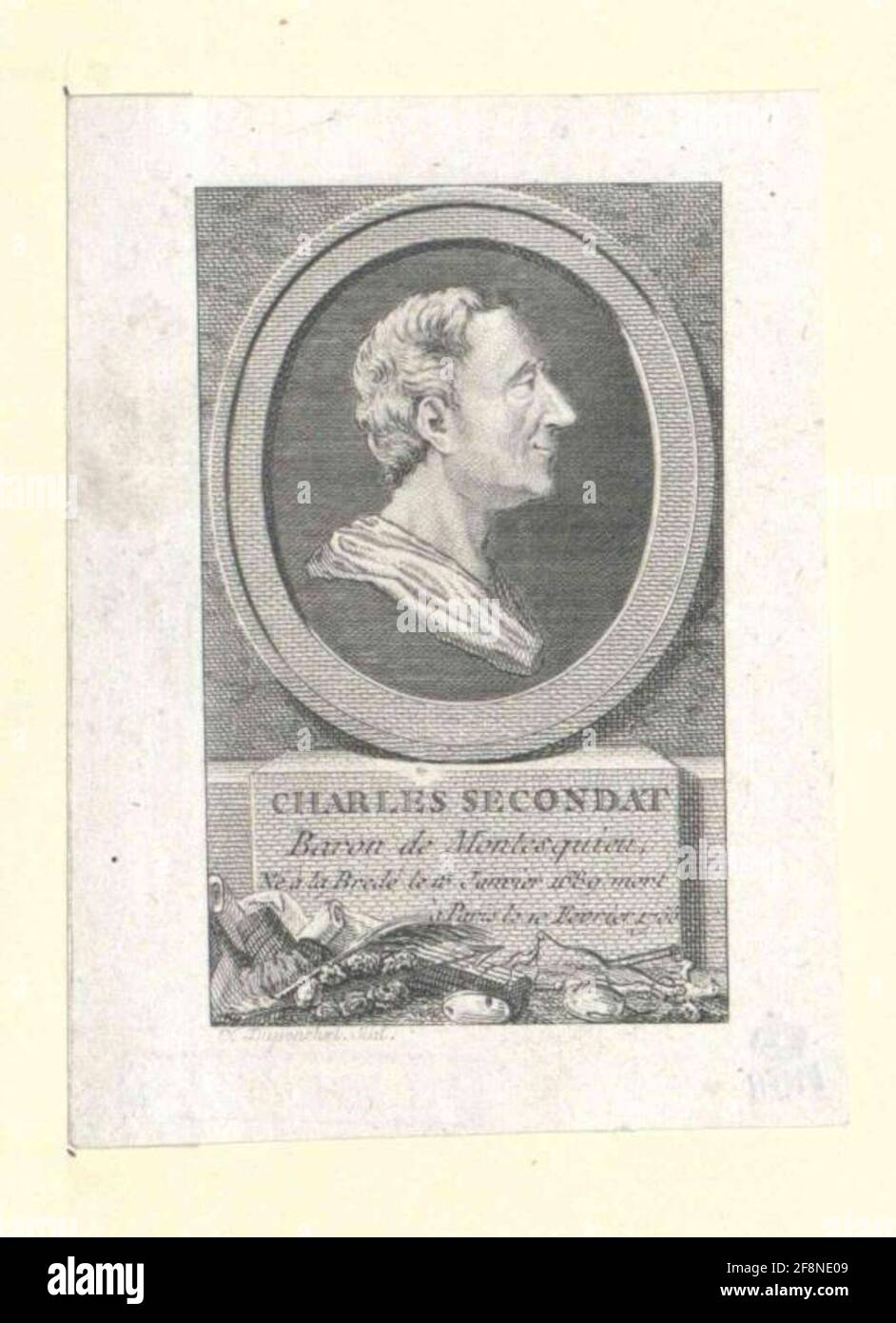 Montesquieu, Charles Baron der gezüchteten und. Stockfoto