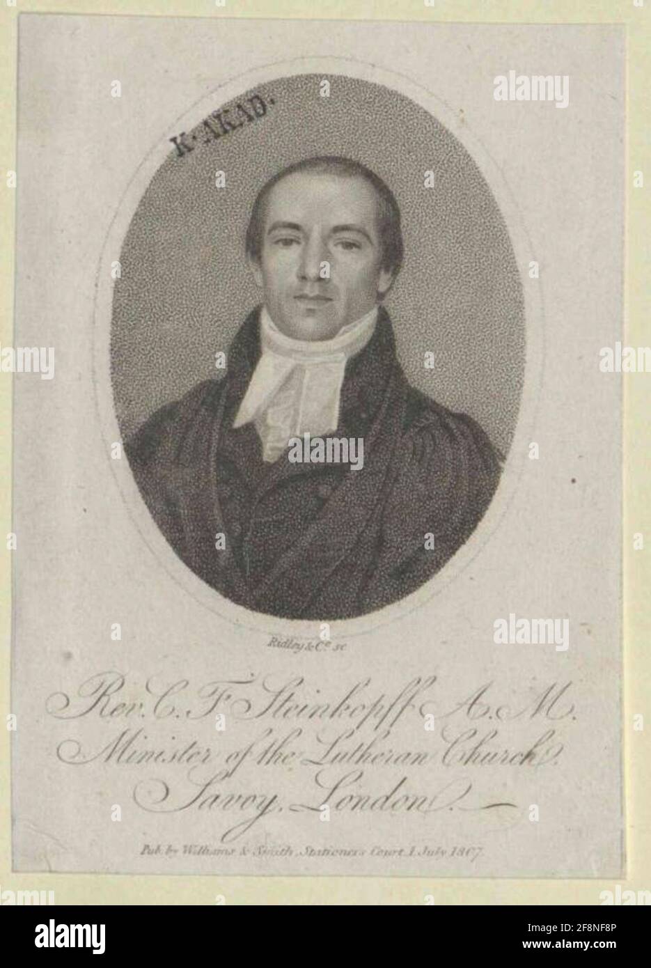 Steinkopf, Karl Friedrich Adolf. Stockfoto