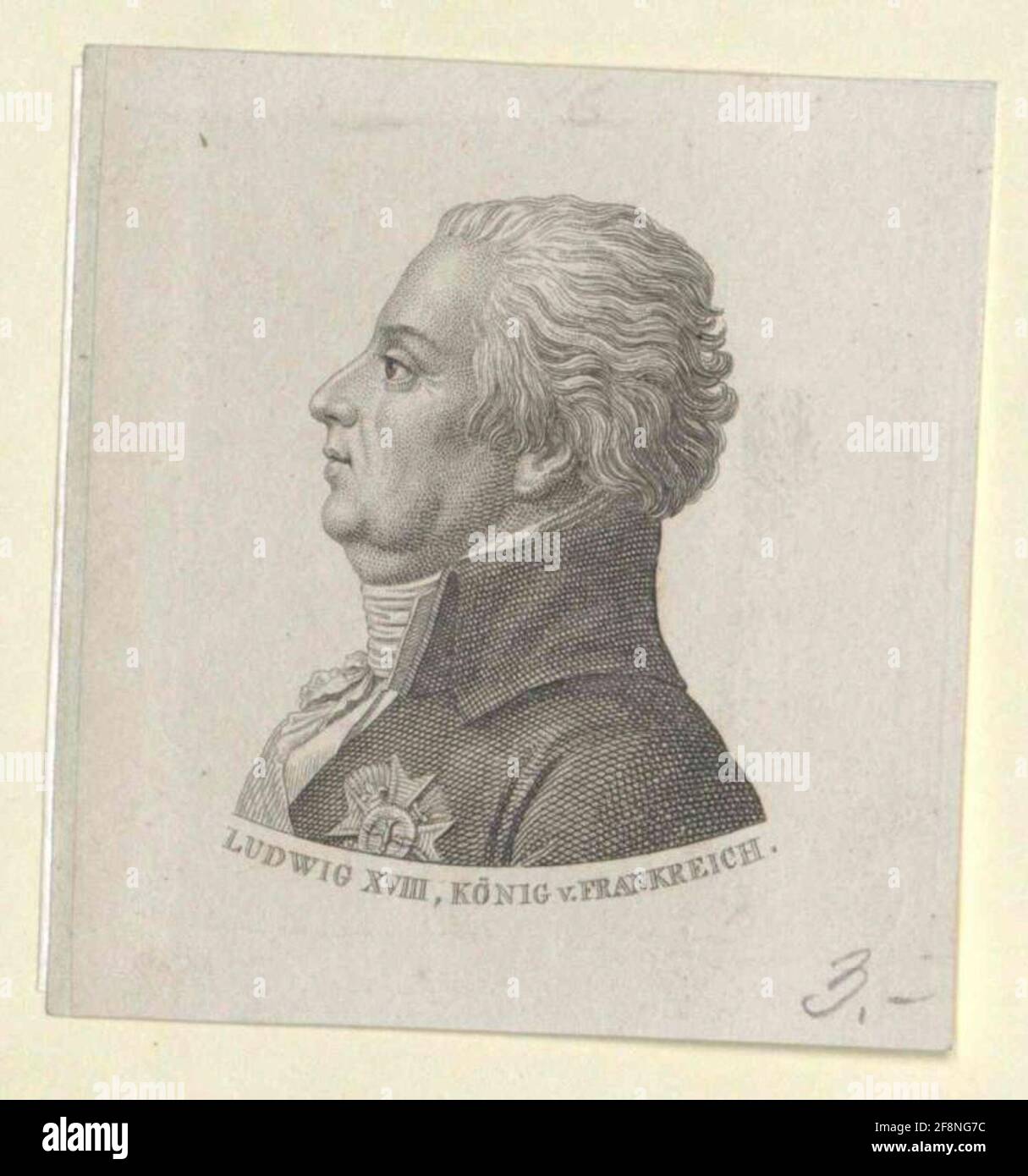 Ludwig XVIII., König von Frankreich unbekannter Künstler aus dem Jahre 1814/1830 Stockfoto