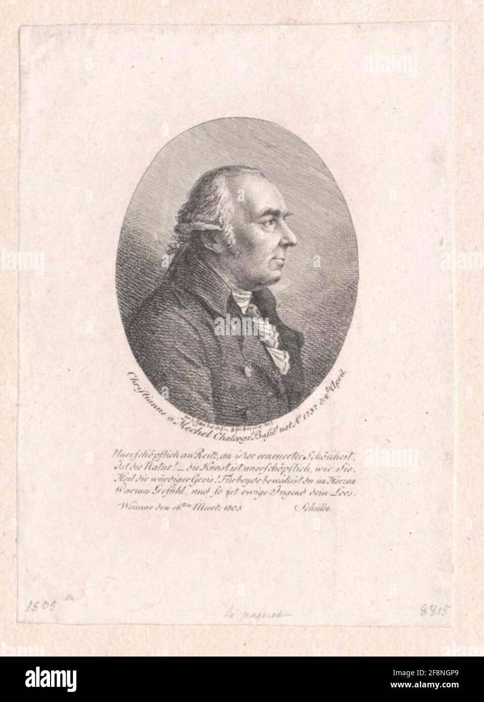 Mechel, Christian von Stecher: Haller von Hallerstein, Christoph Jakob Wilhelm Carl Joachim Stockfoto