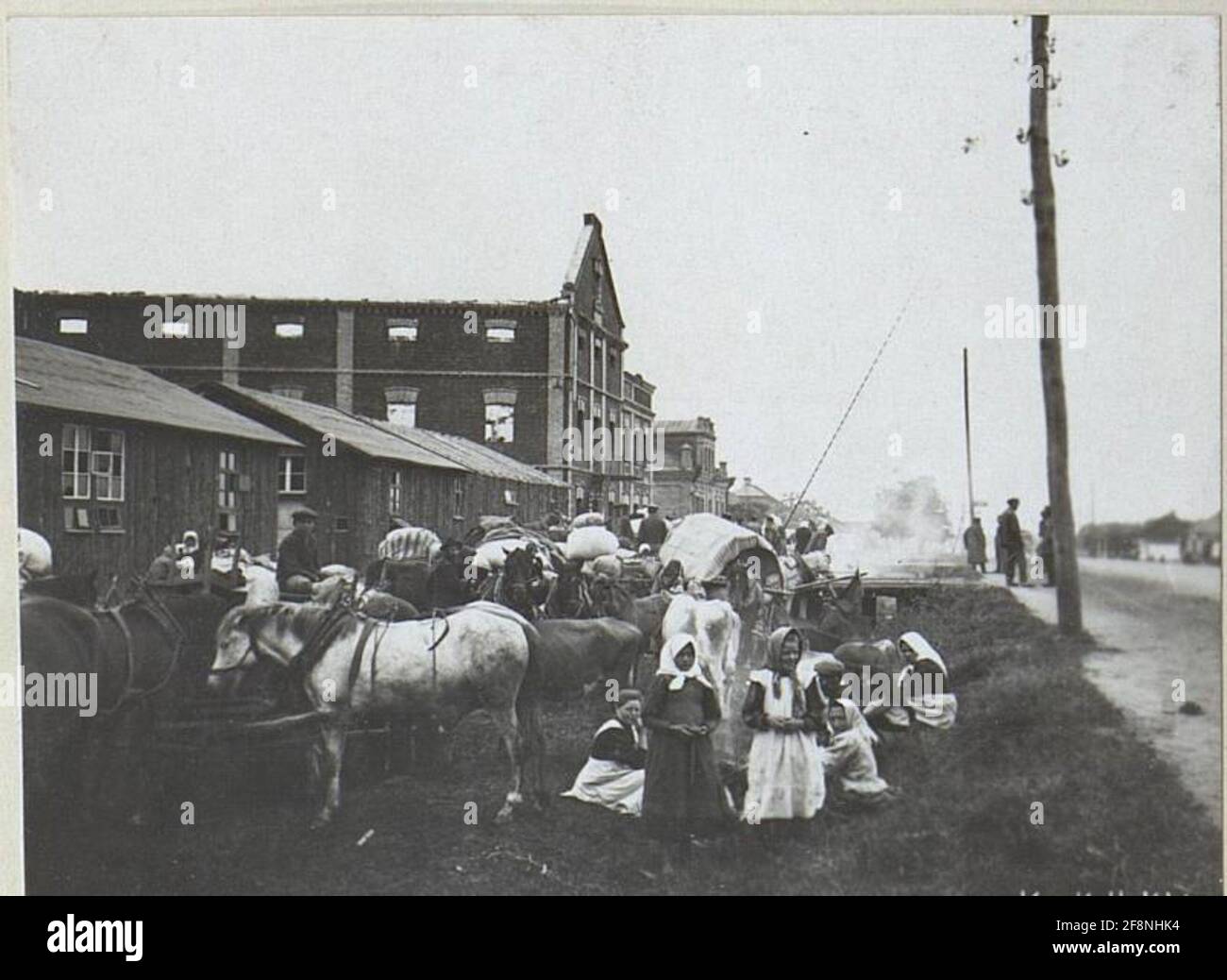 Flüchtlinge, Kowel. . Stockfoto