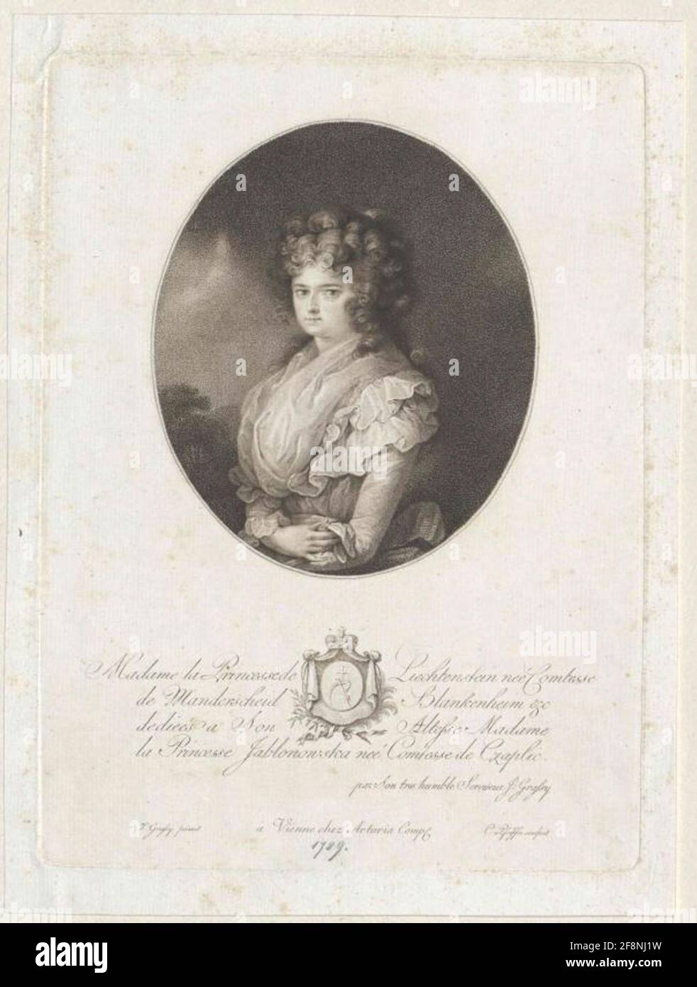 Manderscheid Blankenheim, Karoline Gräfin von. Stockfoto