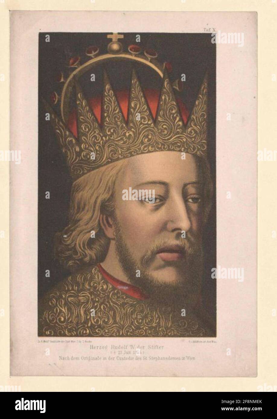 Rudolf IV Der Stifter, Herzog von Österreich. Stockfoto