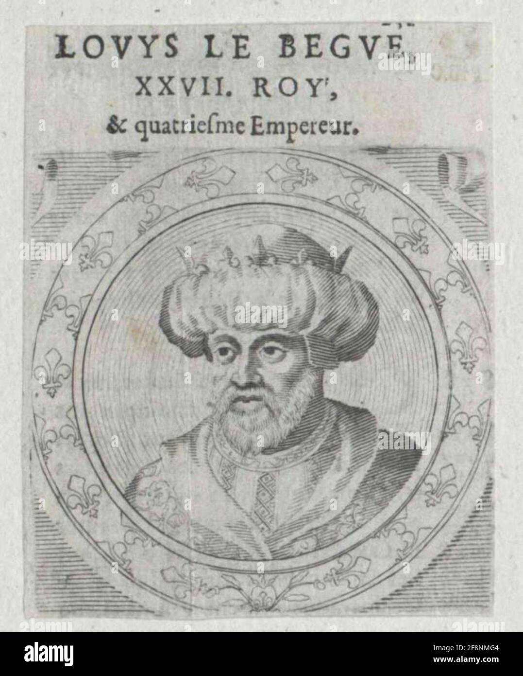 Ludwig II., der Stammler König von Frankreich. Stockfoto