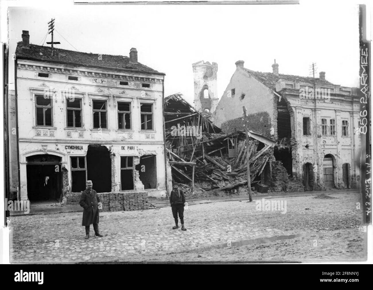 Sabac, Straße nach Zminjak Serbien; Fotograf: 2. Armée. Stockfoto