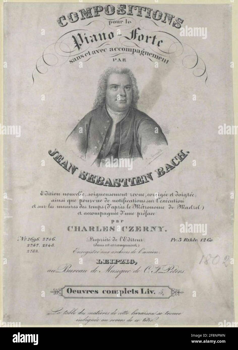 Bach, Johann Sebastian. Stockfoto