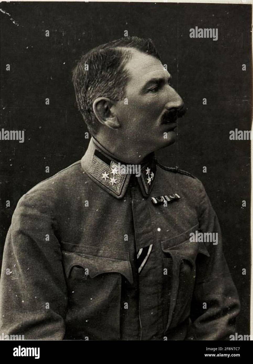 Oberst Ludwig Walluschek aus Wallfeld. Artillerie Abschnitt Kommandant d. I. kJ. Brig. KMDT. D. F. K. R. 8. Stockfoto