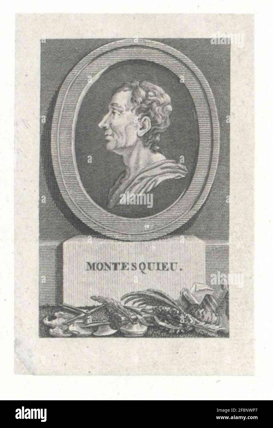 Montesquieu, Charles Baron der gezüchteten und. Stockfoto
