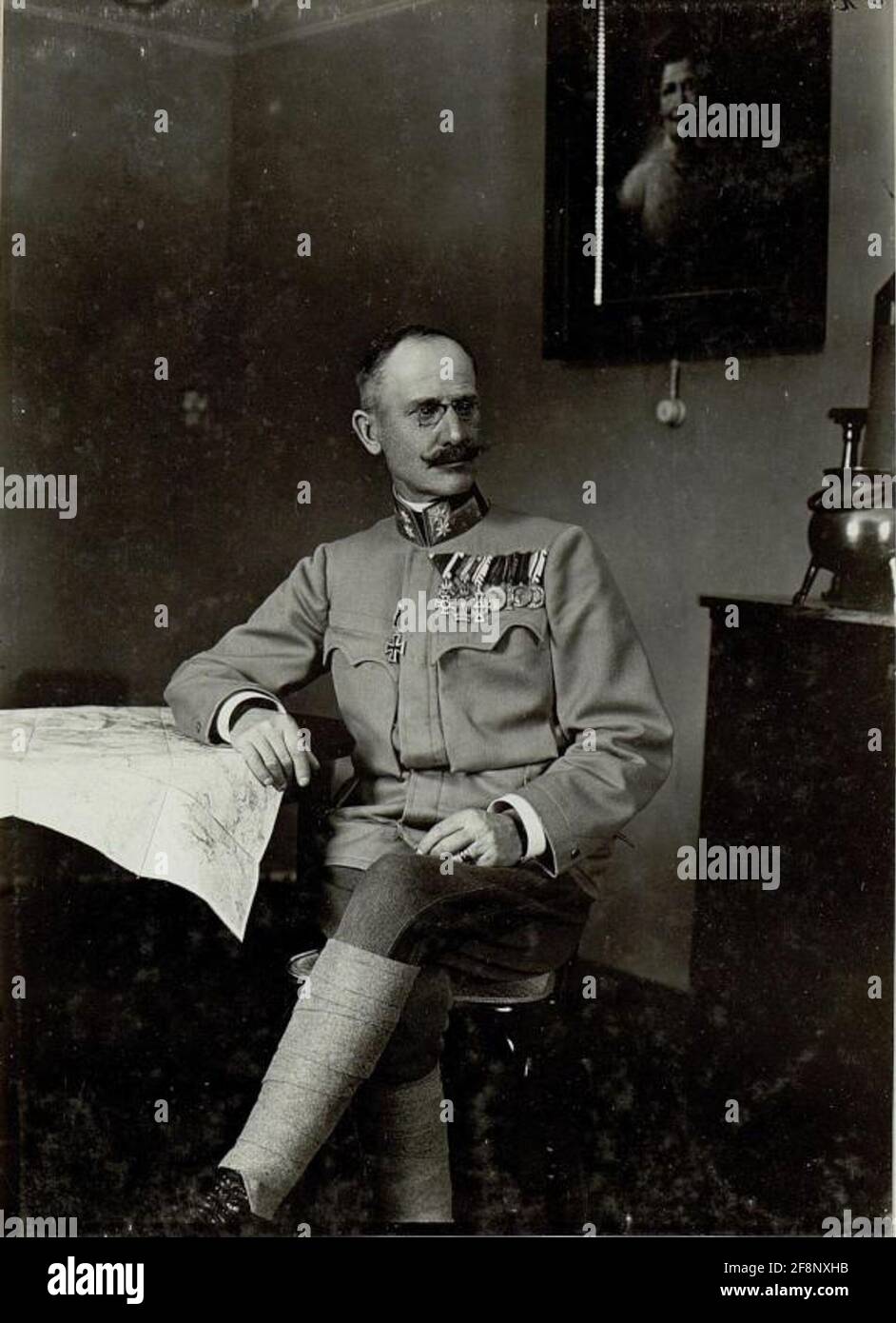 Feldmarschall leute Name Franz Scholz, Adel aus Benneberg, Kommandeur der Infanteriedivision 90. Stockfoto