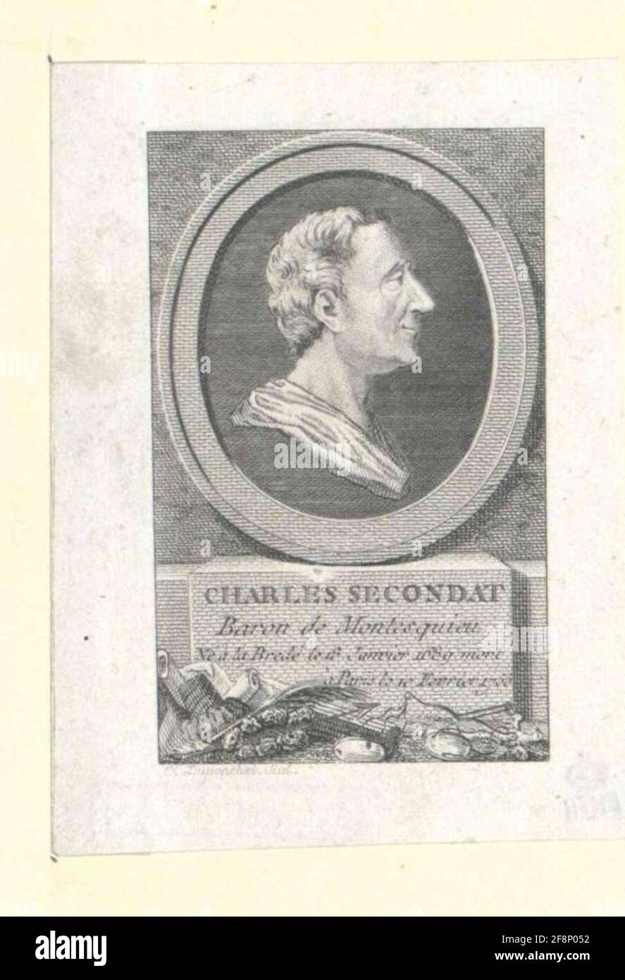 Montesquieu, Charles Baron der gezüchteten und. Stockfoto
