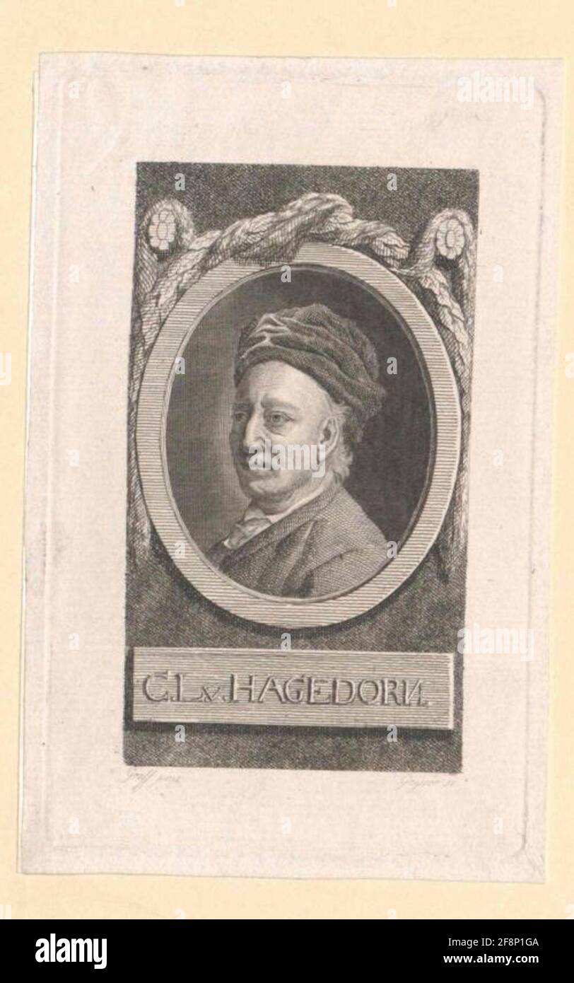 Hagedorn, Christian Ludwig Eraser: Geyser, Christian Gottliebdation: 1761/1803 Stockfoto