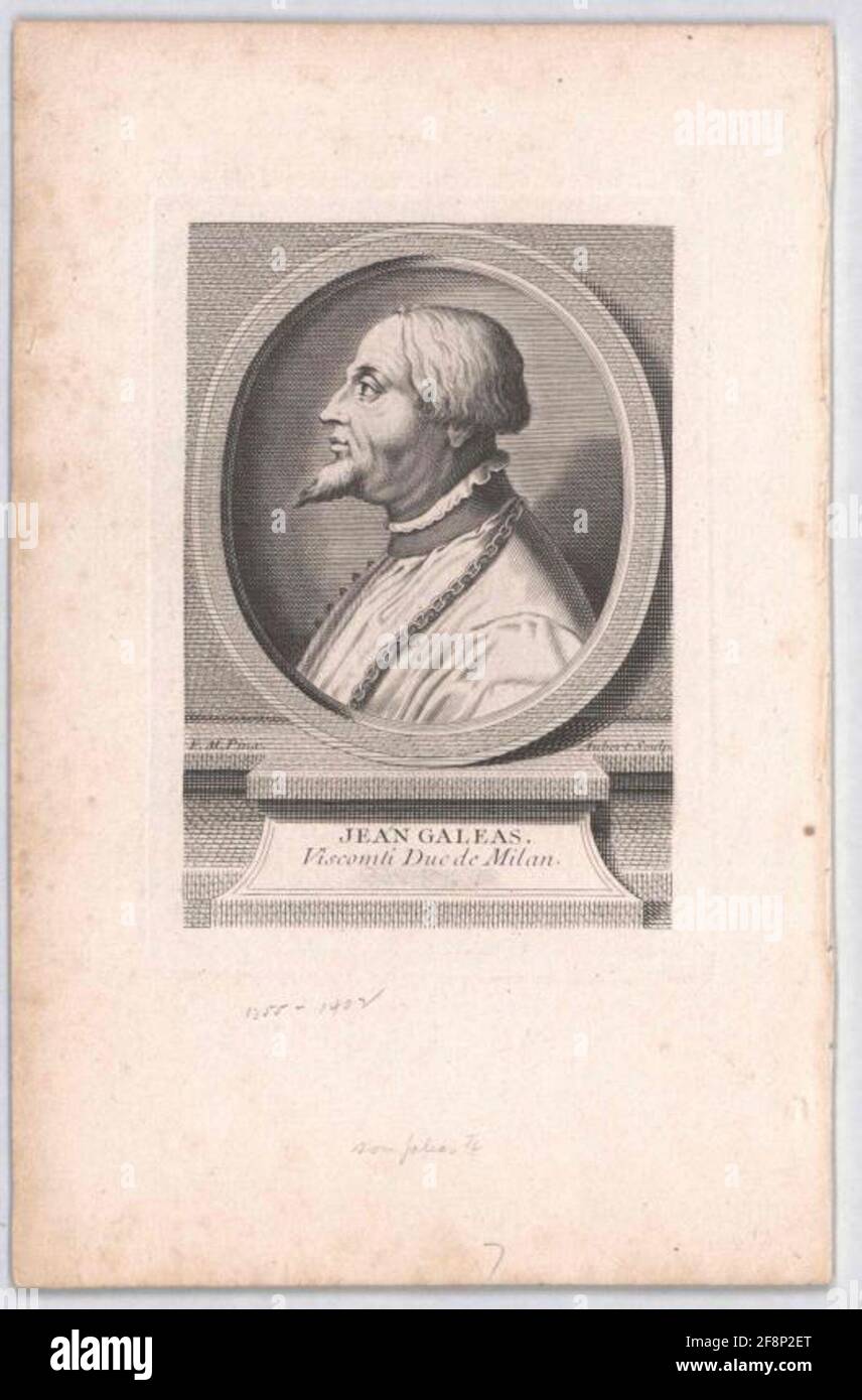 Johann Galeazzo Visconti, Herzog von Mailand. Stockfoto